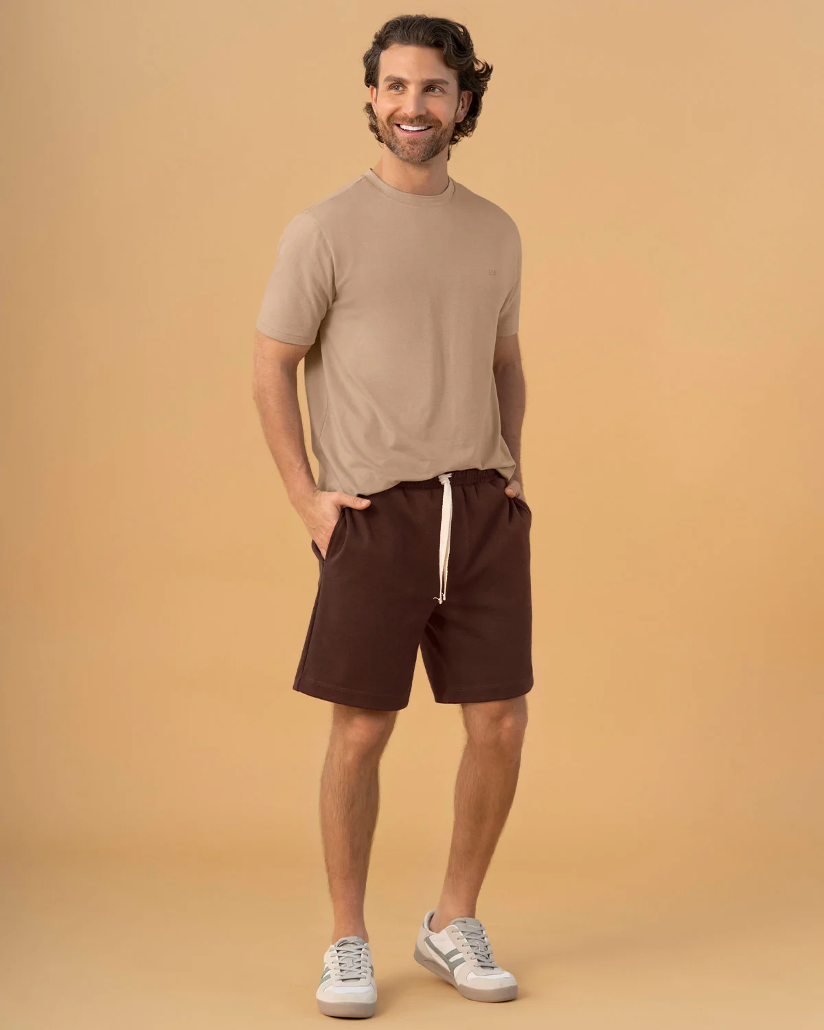 Bermuda con elástico en cintura para hombre - Image 3