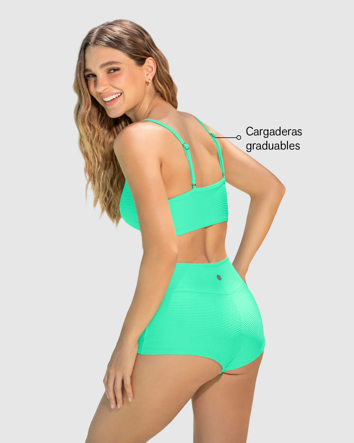 Bikini top + short de tiro alto - Image 4