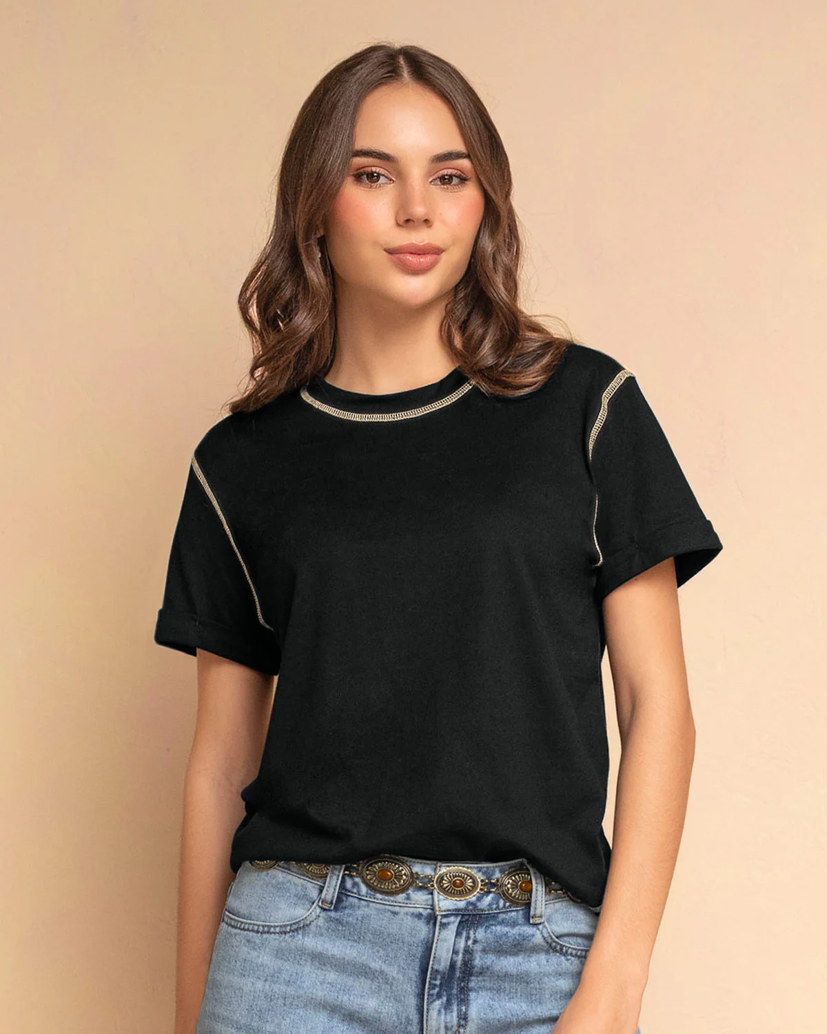 Camiseta básica manga corta con estampado - Image 5
