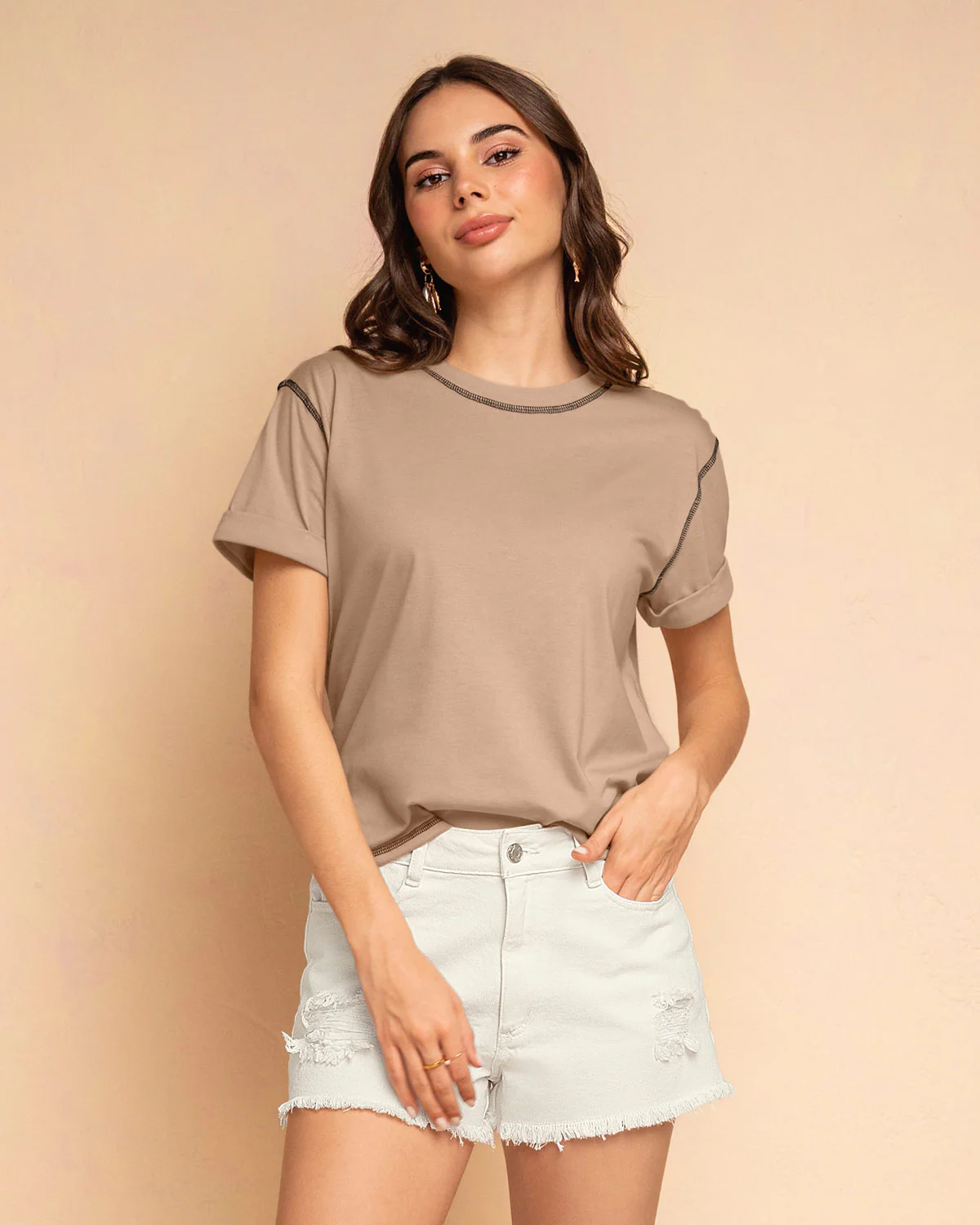 Camiseta básica manga corta con estampado - Image 9