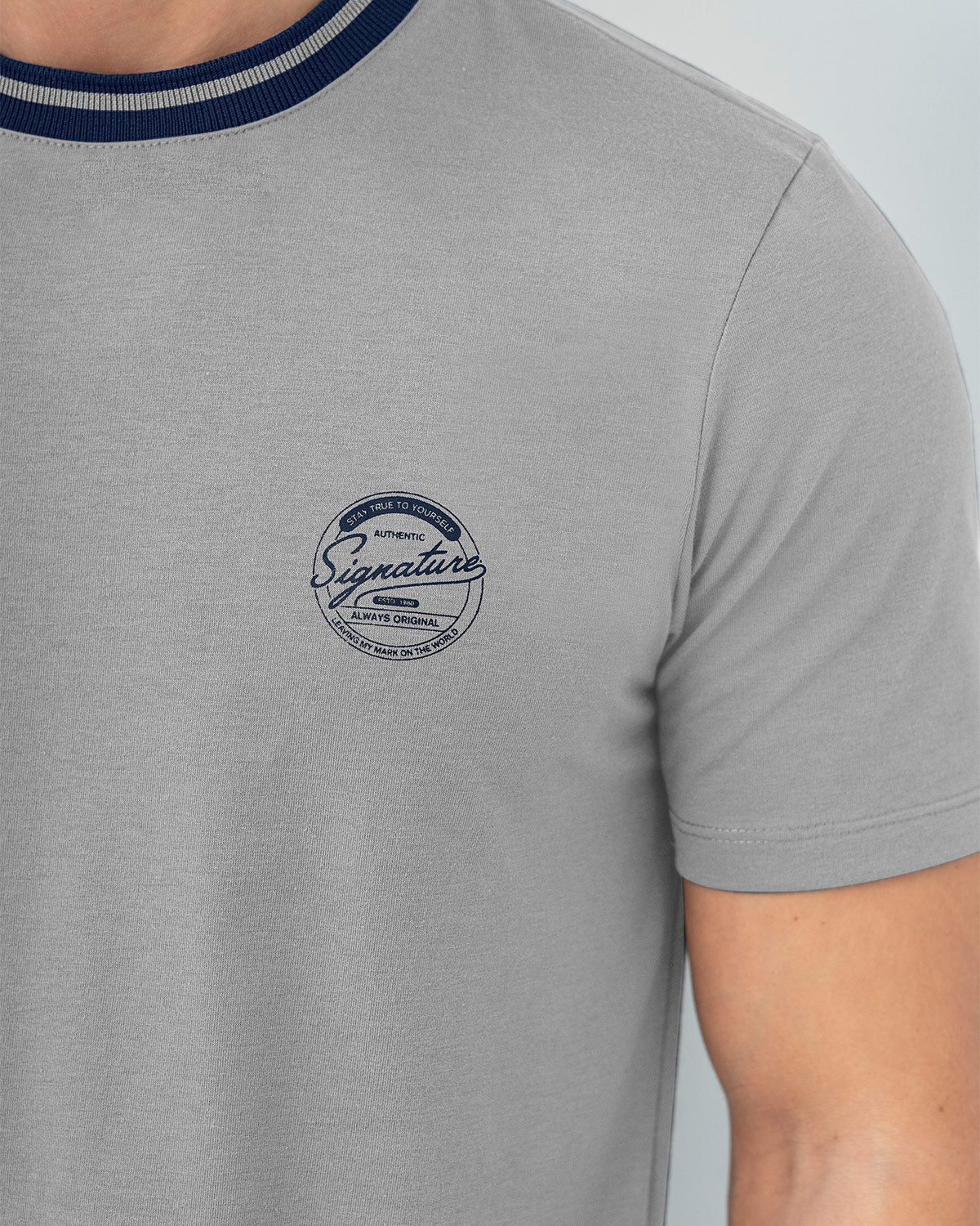 Camiseta manga corta de cuello redondo tejido - Image 6