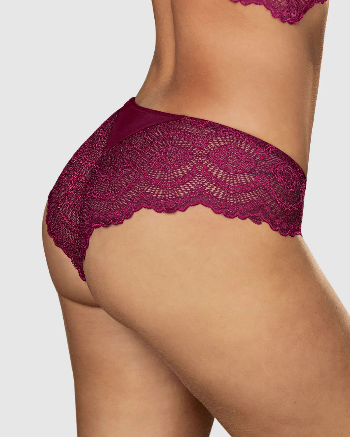 Panty cachetero, en tela lisa y encaje - Image 17
