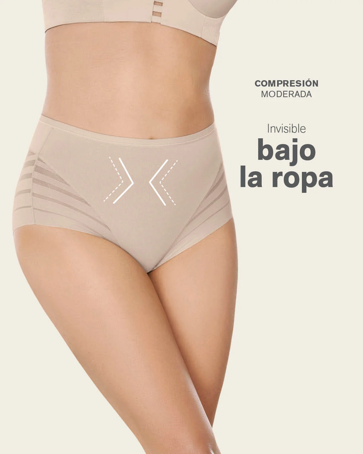 Panty faja clásico con control moderado de abdomen y bandas en tul - Image 13