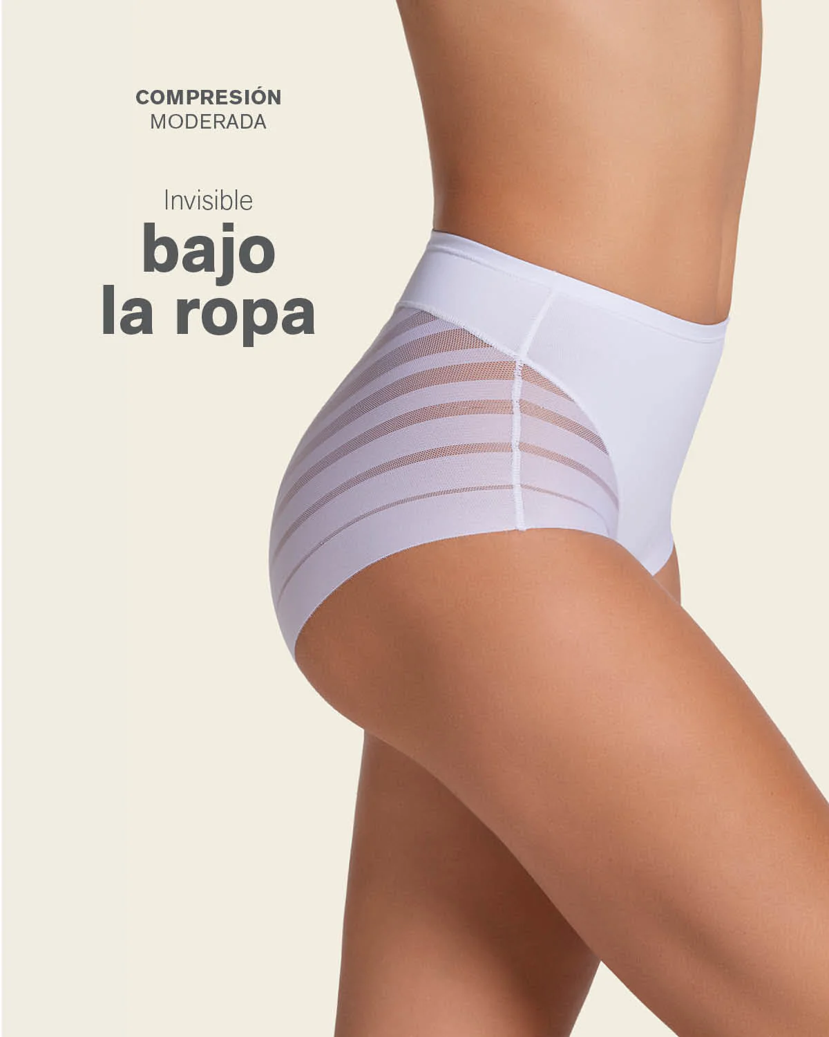 Panty faja clásico con control moderado de abdomen y bandas en tul - Image 20
