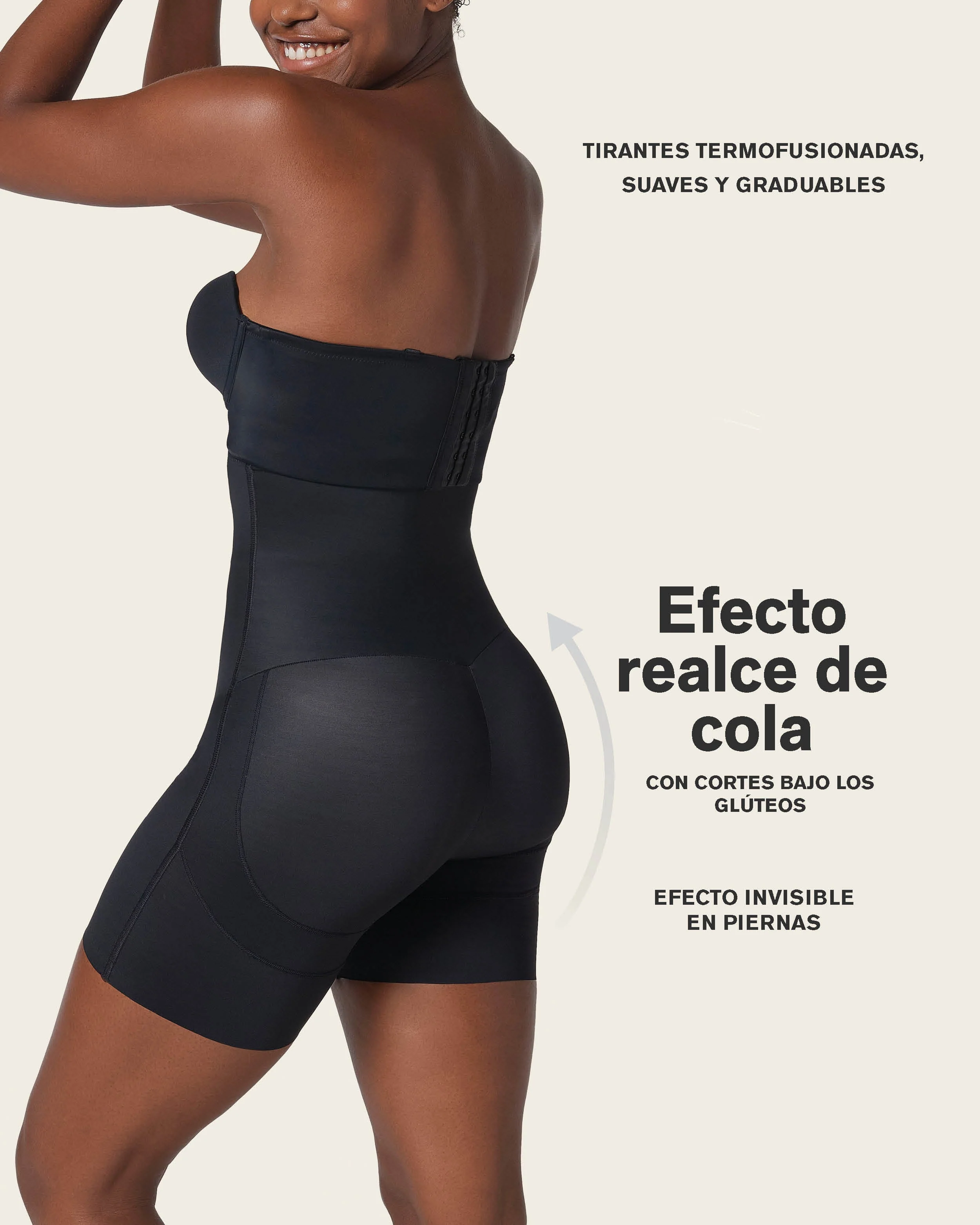 Short media pierna tiro extra alto, levanta glúteos - Image 7
