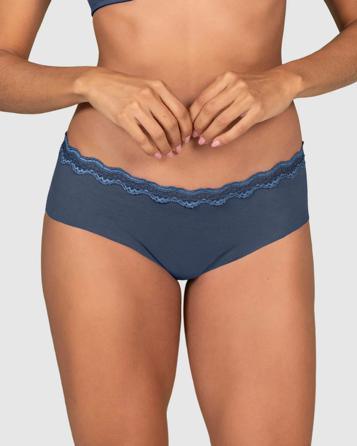 Panty hípster con encaje en cintura tiro medio - Image 14
