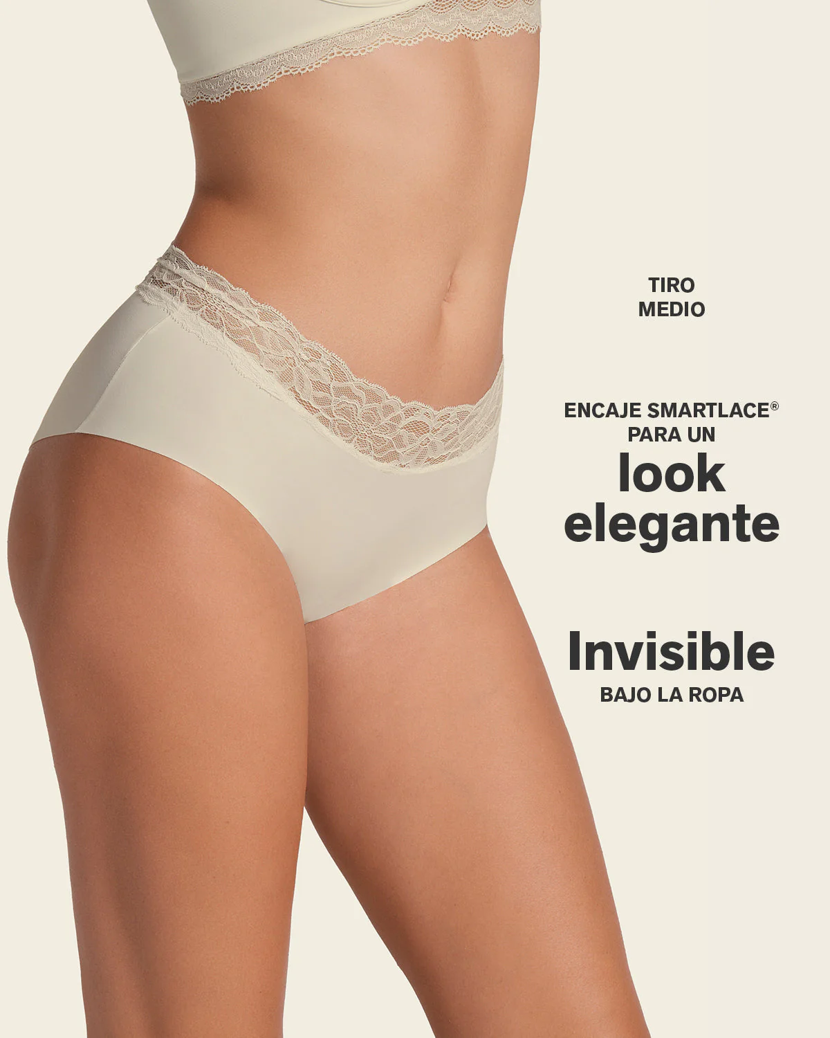 Panty hípster en tela ultraliviana con franja de encaje - Image 23