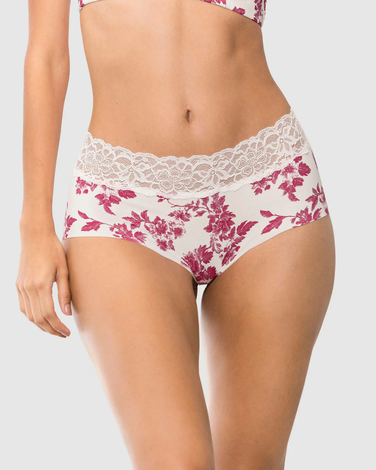 Panty hípster en tela ultraliviana con franja de encaje - Image 38