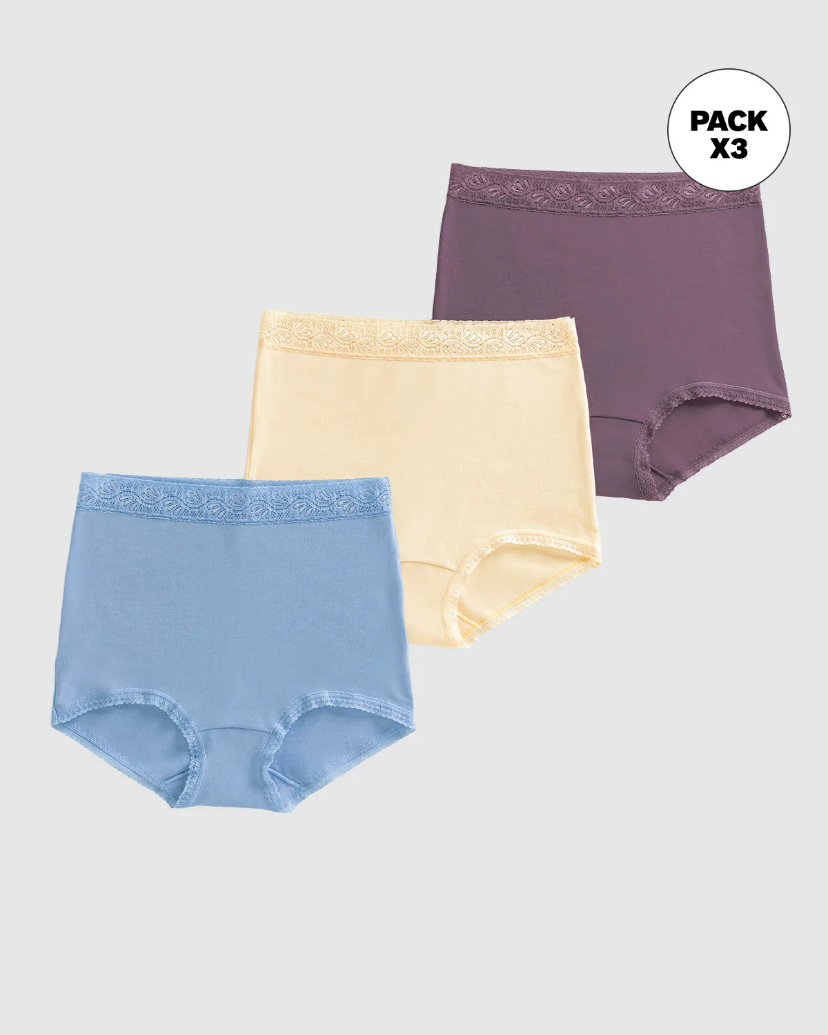 Paquete x 3 panties clásicos de ajuste y cubrimiento total - Image 4
